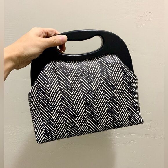 Handmade Genuine Calfskin Wooden Frame Satchel/Shoulder Bag/Crossbody - Picture 5 of 16